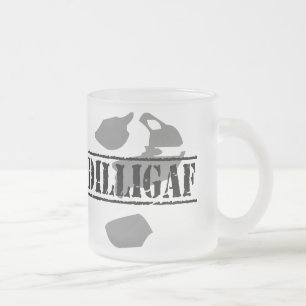 DILLIGAF? Does it look like I give a .... Frosted Glass Coffee Mug