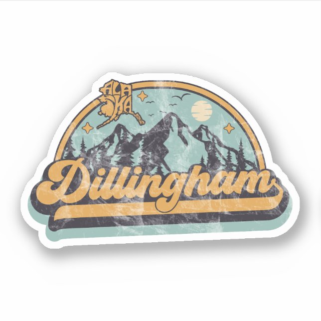 Dillingham, Alaska Sticker (Front)