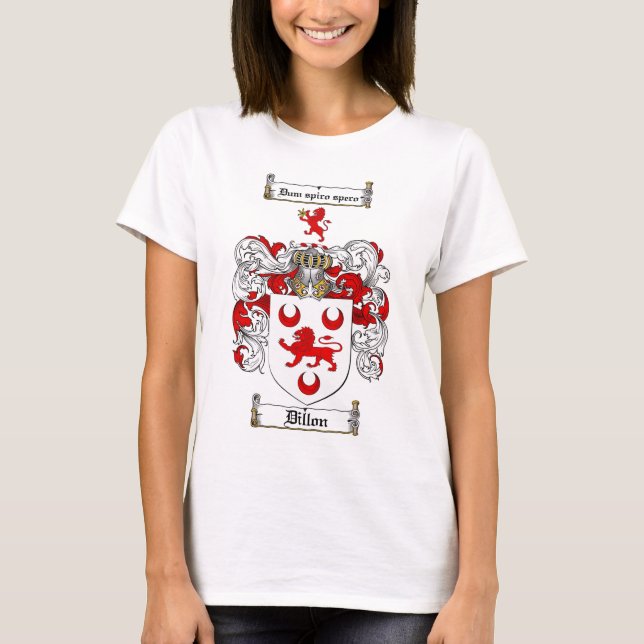 DILLON FAMILY CREST -  DILLON COAT OF ARMS T-Shirt (Front)