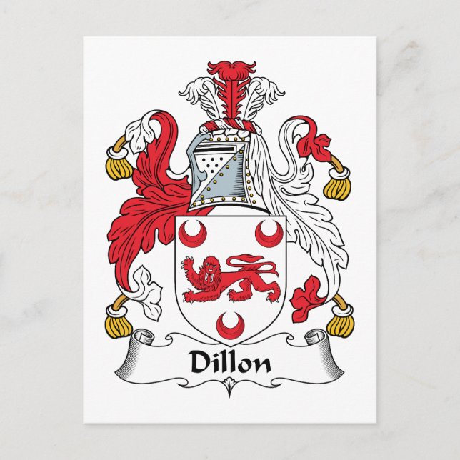 Dillon Family Crest Postcard (Front)