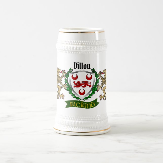 Dillon Irish Shield Personalized Beer Stein (Center)