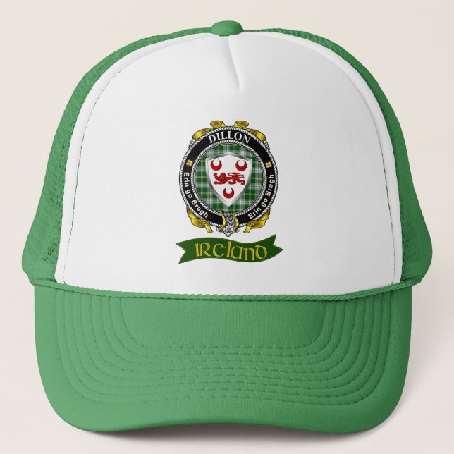 Dillon Irish Shield Personalized Trucker Hat (Front)
