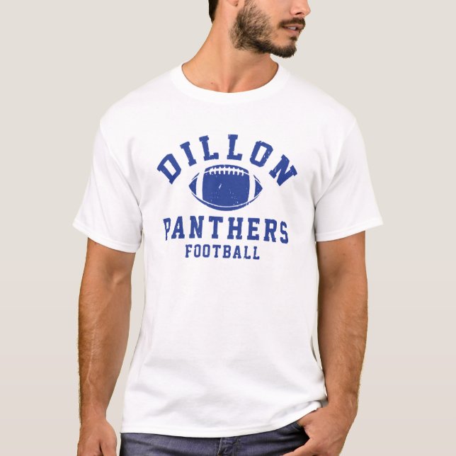 Dillon Panthers Football  vintage logo351 T-Shirt (Front)