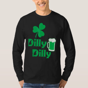 Dilly Clover Leaf Lucky Irish St Patrick's Day Bee T-Shirt