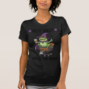 Dilly Dally Before Haunt Frog Halloween Shopping C T-Shirt