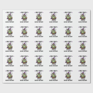 Dilly Dally Before Haunt Frog Halloween Shopping C Wrapping Paper