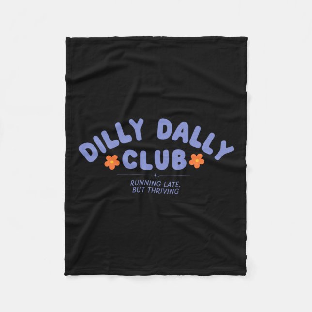 Dilly Dally Club Artwork Fleece Blanket (Front)