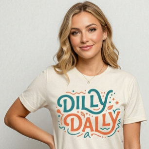 Dilly Dally Graphic Tee Retro Preppy T Shirt