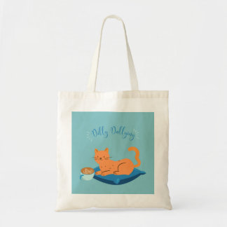 Dilly Dallying Orange Cat Tote Bag