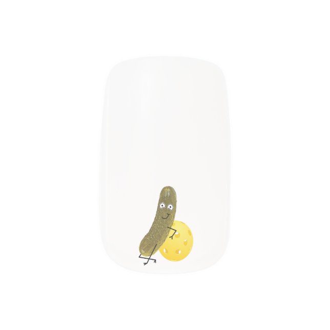 Dilly-O Pickleball Nail Art (Left Thumb)