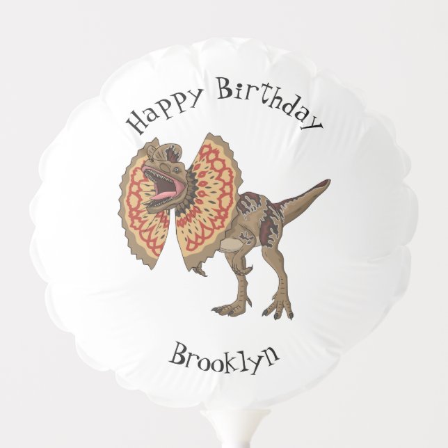 Dilophosaurus cartoon illustration  balloon (Front)