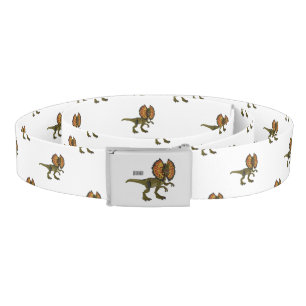 Dilophosaurus cartoon illustration belt