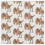 Dilophosaurus cartoon illustration fabric