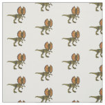 Dilophosaurus cartoon illustration fabric