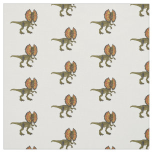 Dilophosaurus cartoon illustration fabric