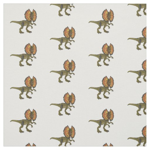 Dilophosaurus cartoon illustration fabric