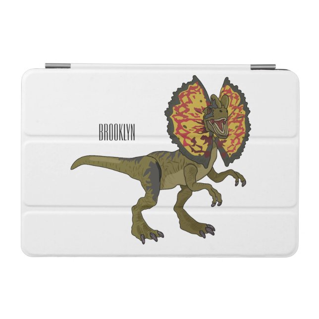 Dilophosaurus cartoon illustration iPad mini cover (Horizontal)
