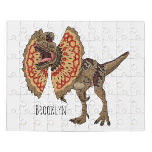 Dilophosaurus cartoon illustration jigsaw puzzle