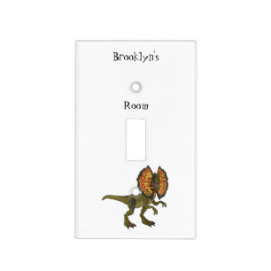 Dilophosaurus cartoon illustration light switch cover