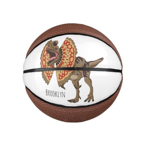 Dilophosaurus cartoon illustration mini basketball