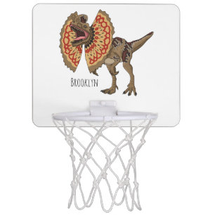 Dilophosaurus cartoon illustration  mini basketball hoop