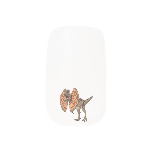 Dilophosaurus cartoon illustration minx nail art