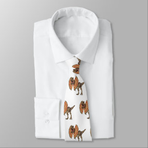 Dilophosaurus cartoon illustration neck tie