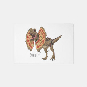 Dilophosaurus cartoon illustration  rug