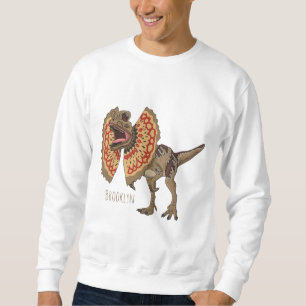 Dilophosaurus cartoon illustration sweatshirt