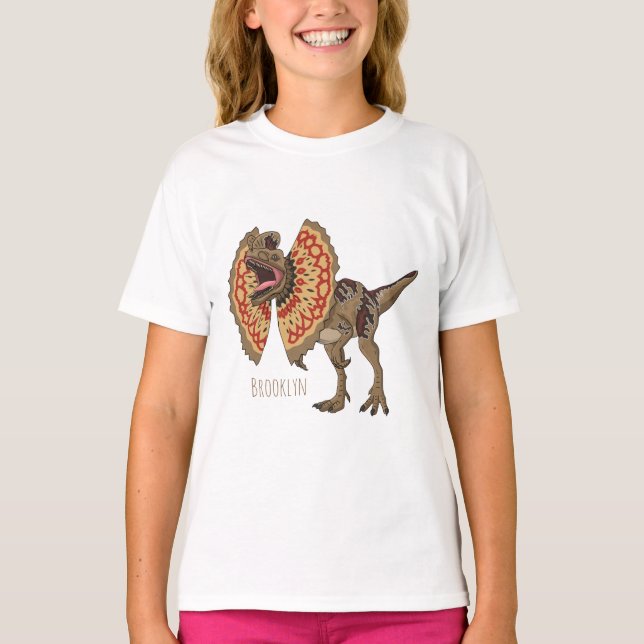 Dilophosaurus cartoon illustration  T-Shirt (Front)