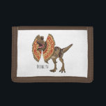 Dilophosaurus cartoon illustration trifold wallet<br><div class="desc">Dilophosaurus cartoon illustration</div>
