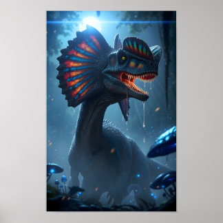 Dilophosaurus Dinosaur Poster