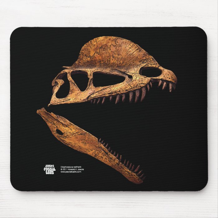Dilophosaurus Skull Profile Mousepad