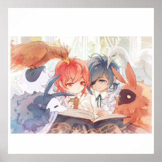 Diluc  kaeya  poster