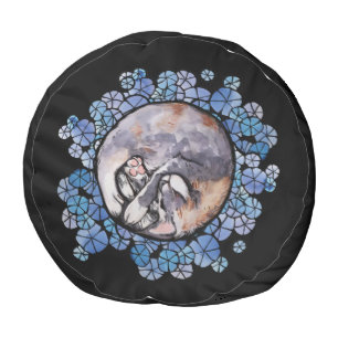 Dilute Calico Cat Cuddles Maine Coon Cats Pouf