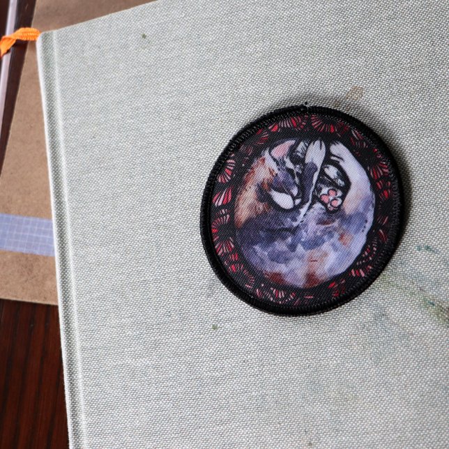 Dilute Calico Kitty Cat Red Poppy Flower Cats      Patch (Creator Uploaded)