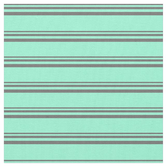 Dim Gray and Aquamarine Pattern Fabric (Close Up)