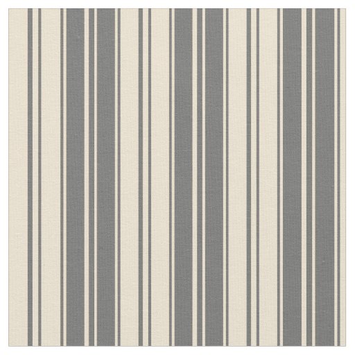 Dim Gray and Beige Striped Pattern Fabric
