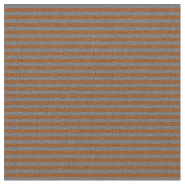 Dim Gray and Brown Colored Stripes Fabric (Close Up)