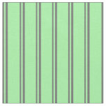 [ Thumbnail: Dim Gray and Green Colored Pattern of Stripes Fabric ]