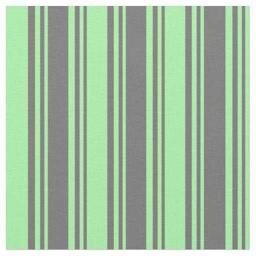 Dim Gray and Green Lined Pattern Fabric