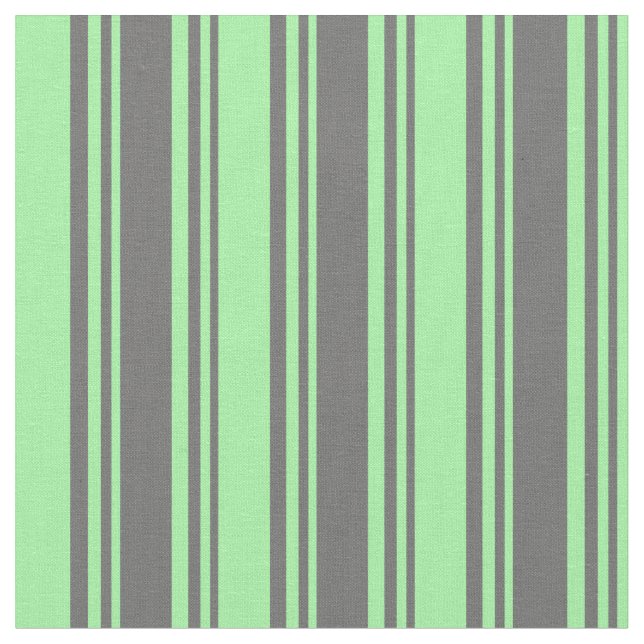Dim Gray and Green Lined Pattern Fabric (Close Up)