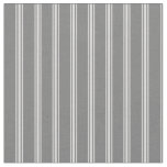 [ Thumbnail: Dim Gray and Light Grey Colored Lined Pattern Fabric ]