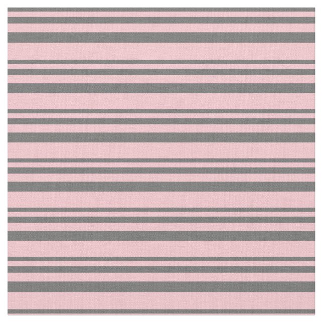 Dim Gray and Pink Lines Fabric (Close Up)