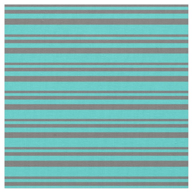 Dim Gray and Turquoise Colored Pattern Fabric (Close Up)