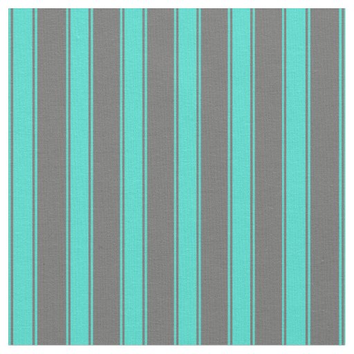 Dim Gray and Turquoise Stripes/Lines Pattern Fabric