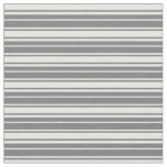 [ Thumbnail: Dim Gray and White Colored Stripes Pattern Fabric ]