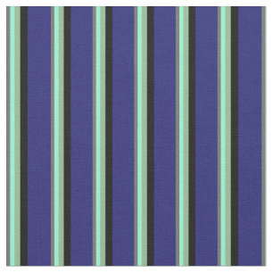 Dim Gray, Aquamarine, Dark Sea Green, Black & Blue Fabric