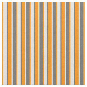 Dim Gray, Beige & Dark Orange Pattern Fabric