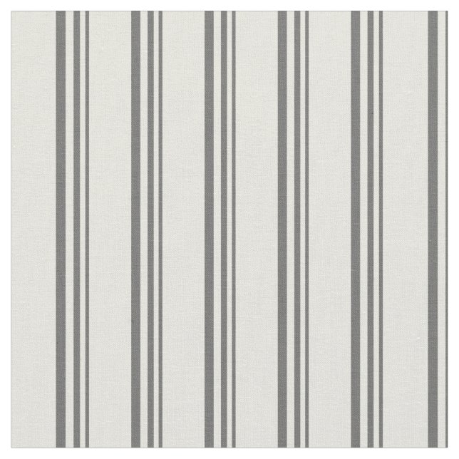 Dim Gray & Beige Striped/Lined Pattern Fabric (Close Up)